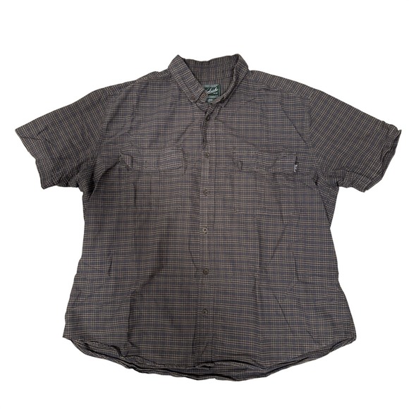 Woolrich Other - Woolrich Shirt Mens 2XL Brown Pattern Button Down Outdoor Short Sleeve (READ)
